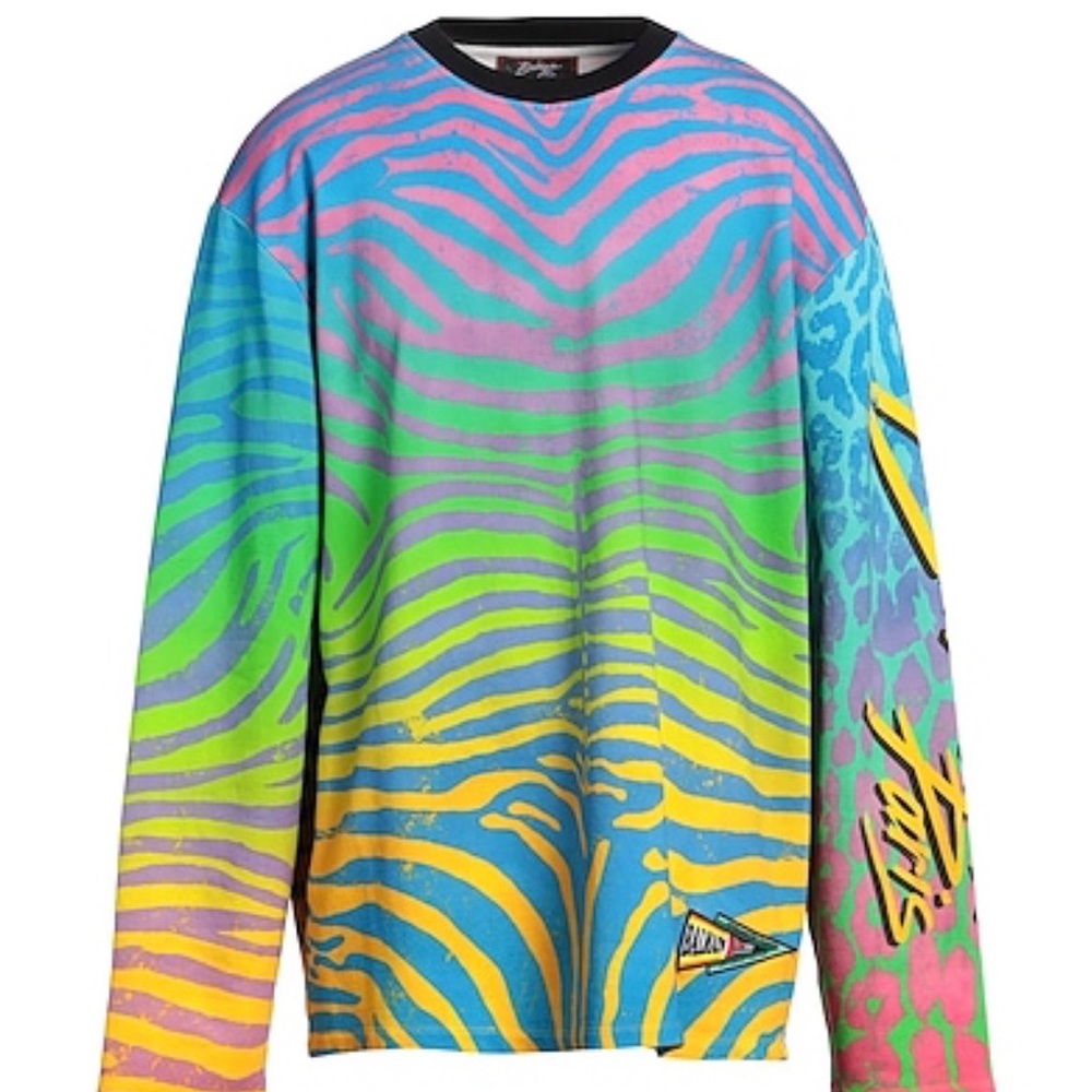 Balmain X Stranger Things Cotton Colorful Long Sleeve Sweat Shirt New Size L (1)